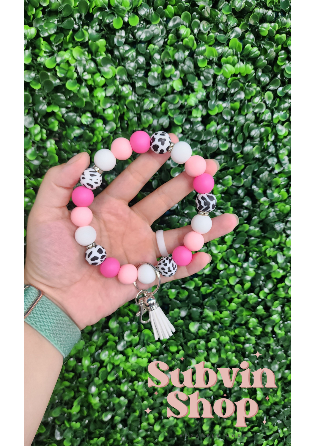 The Pink Cow Wristlet